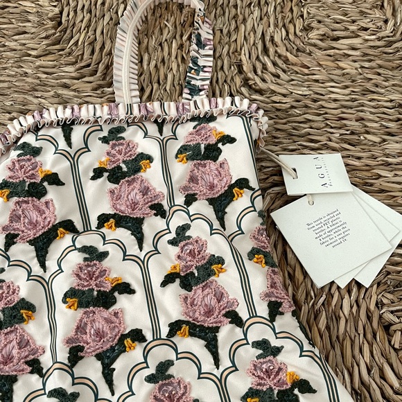 Agua Bendita Limon Peonia Aurora embroidered swimsuit - Picture 6 of 10